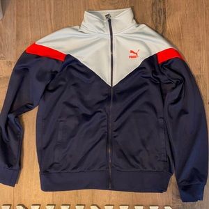 Puma navy & light blue nylon jacket brand new, never worn no flaws!